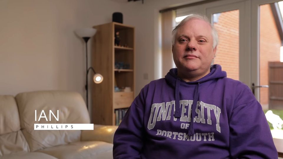Ian Phillips during his Artisan Electrics customer testimonial — Portsmouth homeowner sharing experience with Powerwall 3 and DC Expansion Pack installation